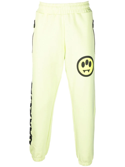 Shop Barrow Logo-print Cotton Track Pants In Green