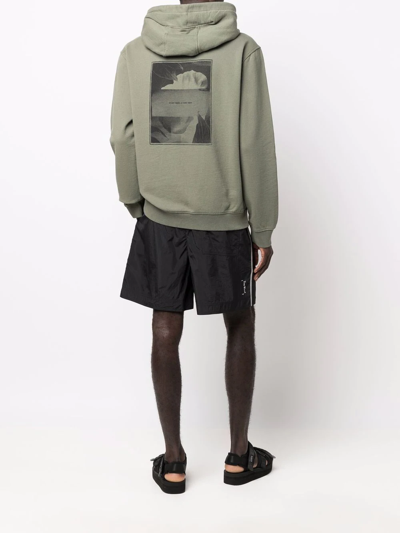 Tom Wood Logo-print Drawstring Hoodie In Green