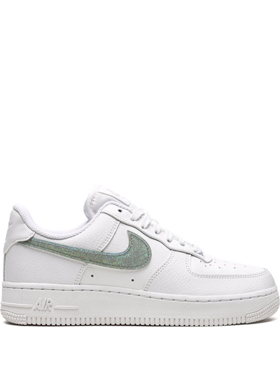 Shop Nike Air Force 1 '07 Ess "glitter Swoosh" Sneakers In White