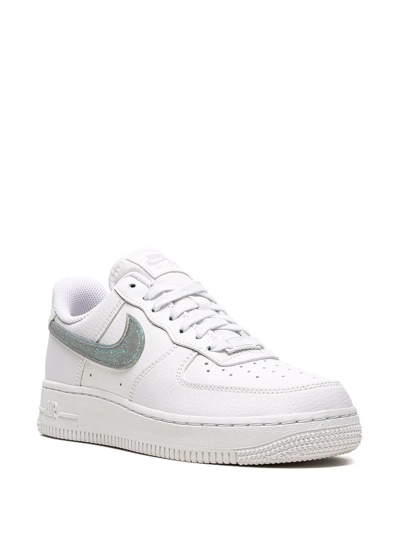 Nike Air Force 1 '07 Ess "glitter Swoosh" Sneakers In White
