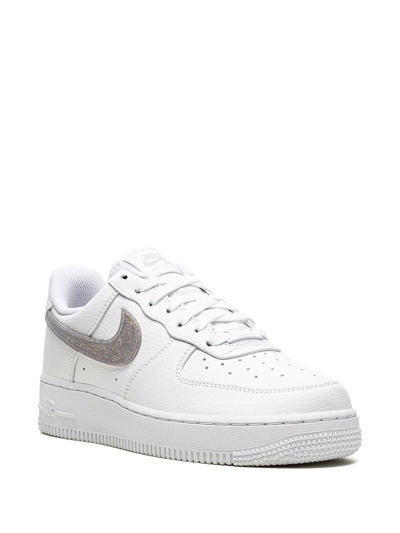 Shop Nike Air Force 1 '07 Ess "glitter Swoosh In White