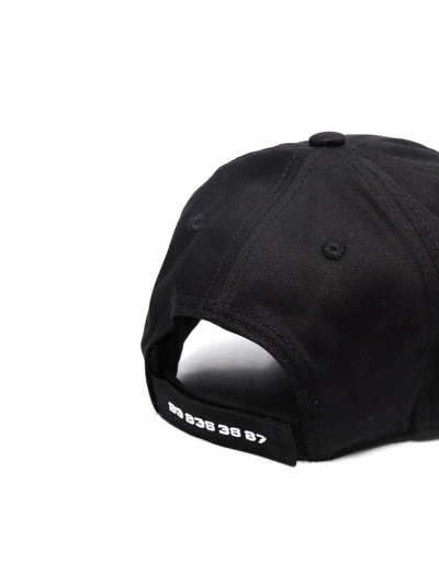 Vtmnts Barcode Print Cotton Baseball Cap In Black