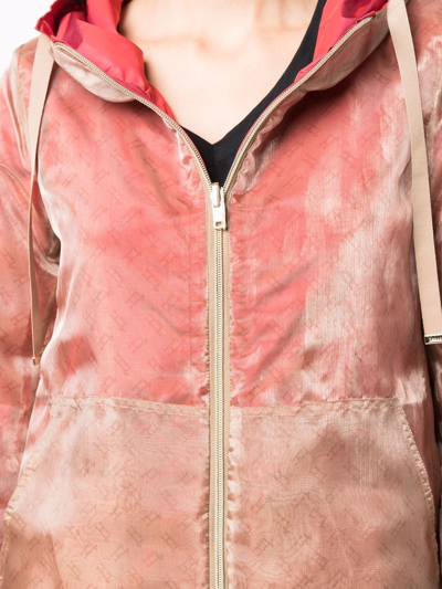 Herno Velour Zip-up Hoodie In Neutrals