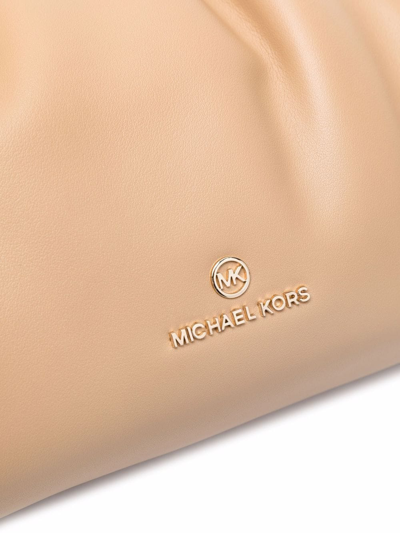 Michael Kors Michael Michael Kors Logo Clutch Bag - Neutrals Clutches,  Handbags - MIC244945