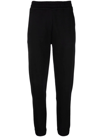 Shop Moncler Elasticated Track Pants In Black