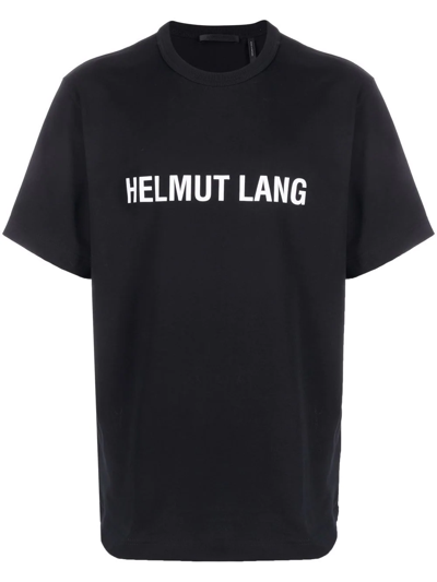 Shop Helmut Lang Logo-print T-shirt In Black