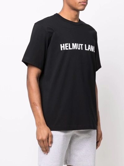 Shop Helmut Lang Logo-print T-shirt In Black