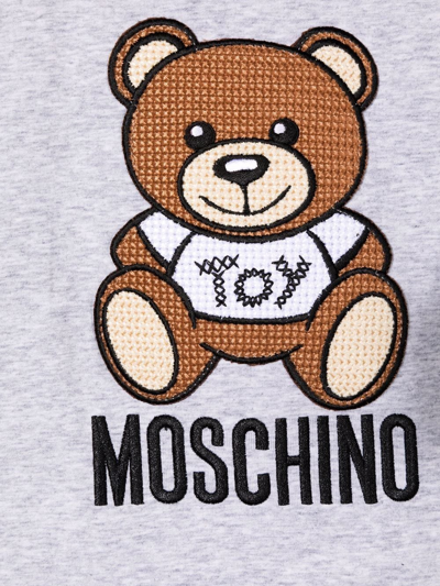 Shop Moschino Teddy Bear-print Short-sleeved T-shirt In Grey