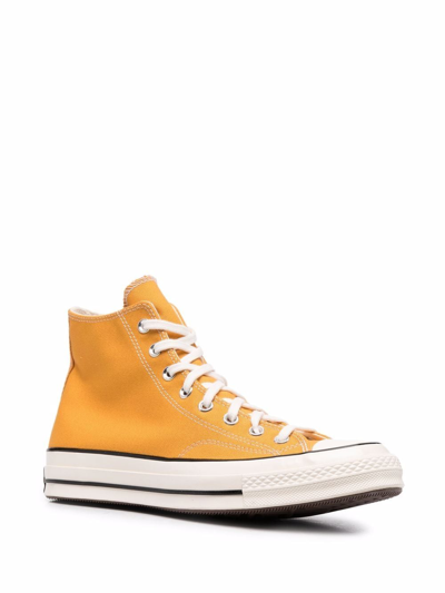Converse Chuck 70 High Top Sneakers In Dark Soba-brown In Yellow