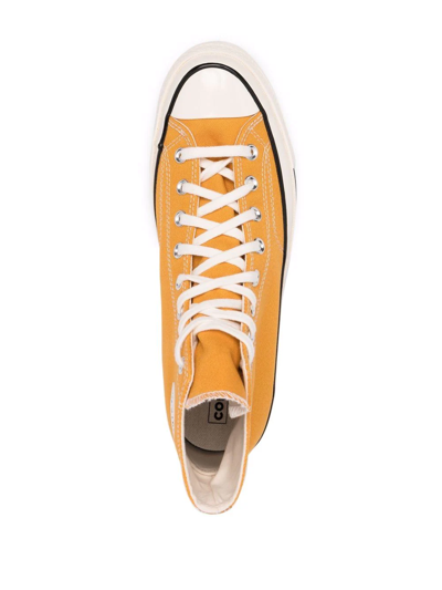 Converse Chuck 70 High Top Sneakers In Dark Soba-brown In Yellow
