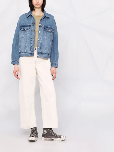 Levi's Levis Womens Original Denim Trucker Jacket Adore Midi Dress In Blue