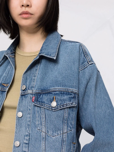 Levi's Levis Womens Original Denim Trucker Jacket Adore Midi Dress In Blue