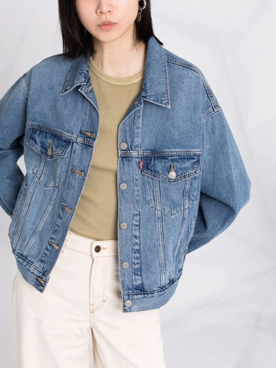 Levi's Levis Womens Original Denim Trucker Jacket Adore Midi Dress In Blue