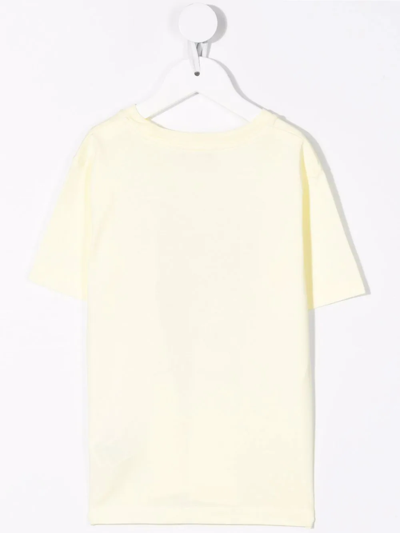 Shop Bonpoint Graphic-print Organic Cotton T-shirt In Yellow