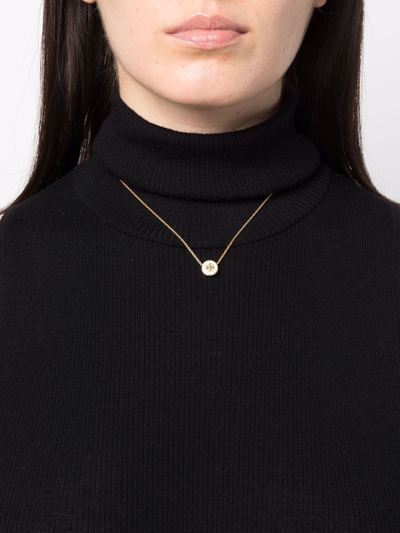 Tory Burch Logo Pendant Necklace In Gold