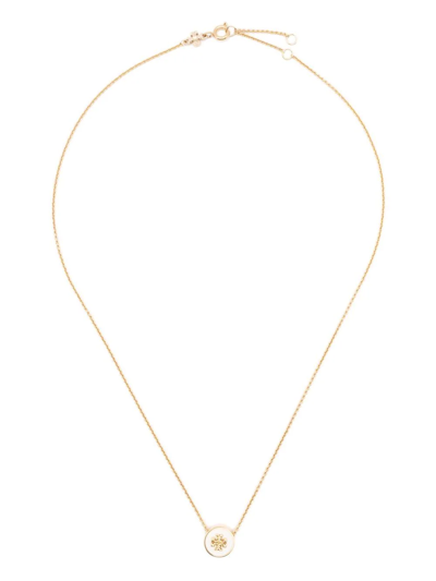 Tory Burch Logo Pendant Necklace In Gold