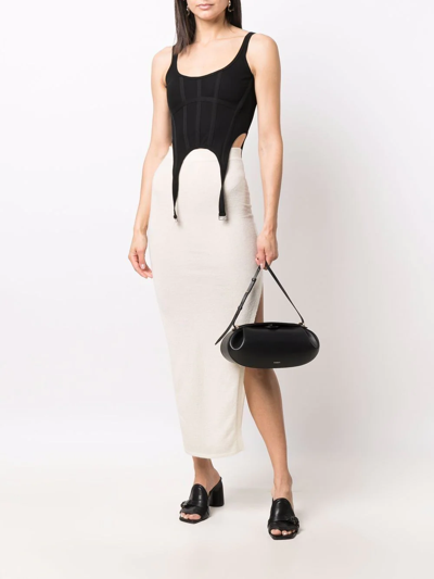 Shop Rick Owens Drkshdw Knitted Midi Skirt In Neutrals