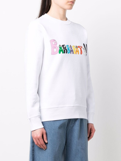Shop Patou Logo-print Sweatshirt In White