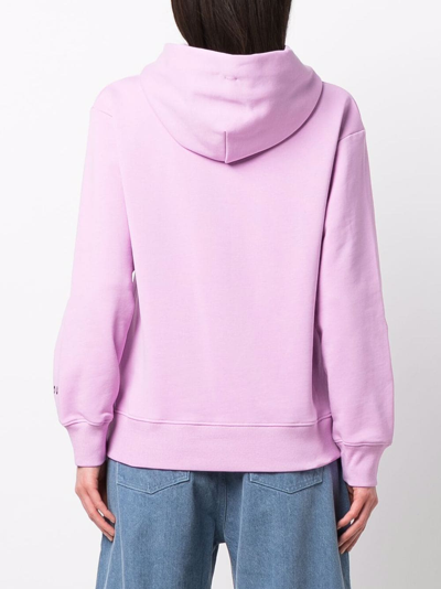 Shop Patou Graphic-print Cotton Hoodie In Pink