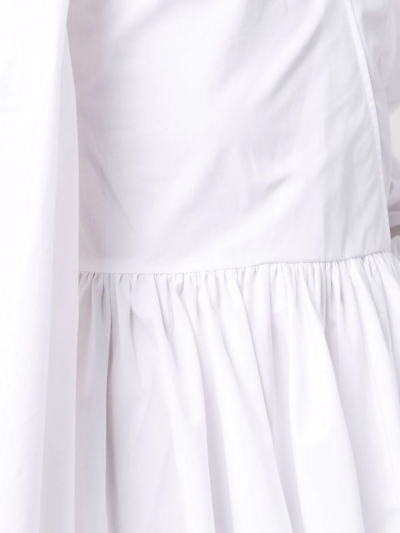Shop Patou V-neck Cotton Dress In White
