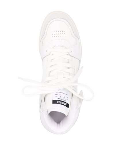 Axel Arigato Dice Round Head High Top Casual Shoes In White