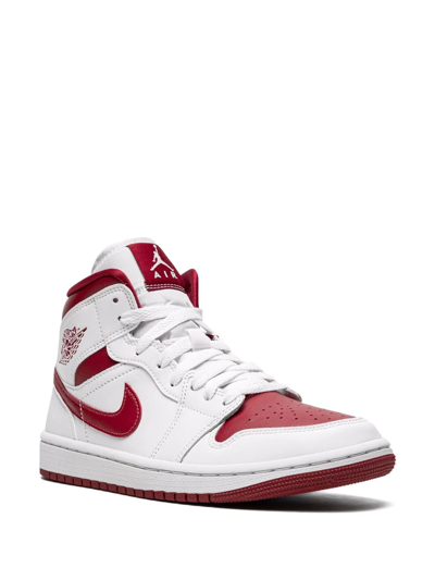 Shop Jordan Air  1 Mid "reverse Chicago" Sneakers In White