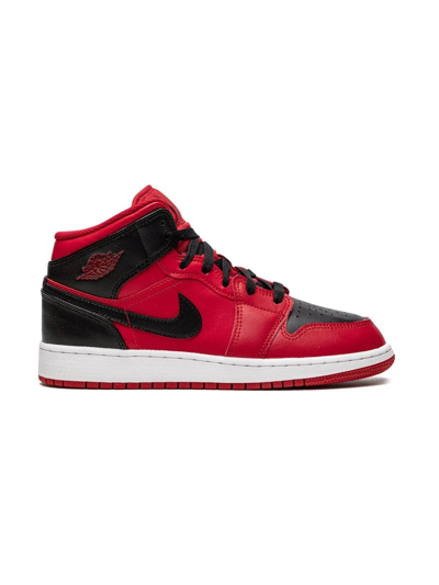 Shop Jordan Air  1 Mid "reverse Bred" Sneakers In Red