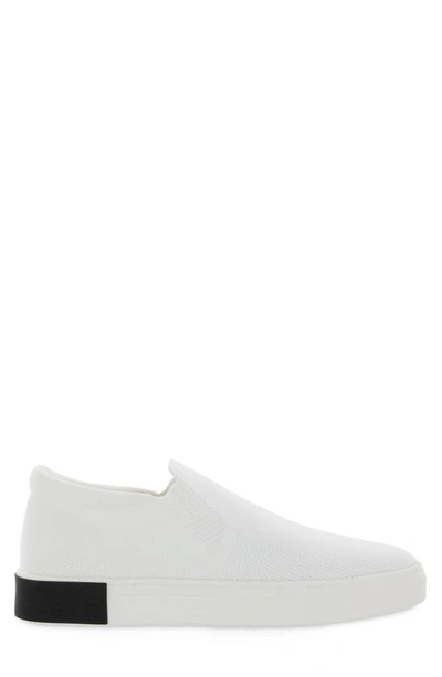 Shop Strauss And Ramm Strauss + Ramm Slip-on Sneaker In White Fly Knit