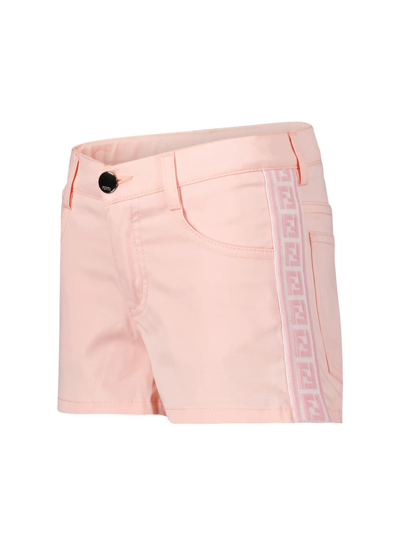 Shop Fendi Kids Shorts For Girls In Pink