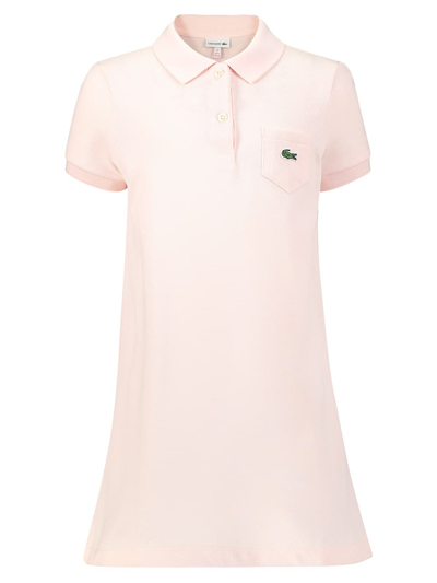 Lacoste Girls' Short-sleeve Petit Pique Polo Dress - Little Kid, Big Kid In  Pink | ModeSens