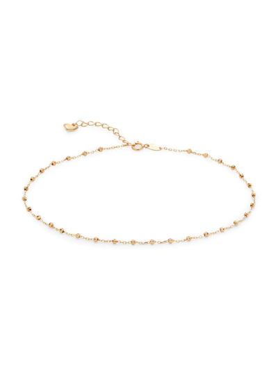 Shop Saks Fifth Avenue Women's 14k Yellow Gold Beaded Anklet