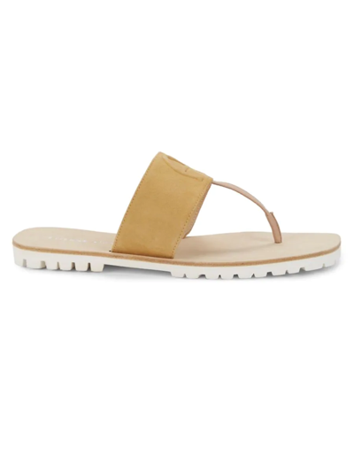 Shop Etienne Aigner Women's Palma Leather Thong-toe Sandals In Golden