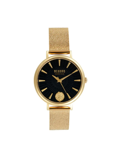 Shop Versus Women's 34mm Ion-plated Yellow Goldtone Stainless Steel Bracelet Watch