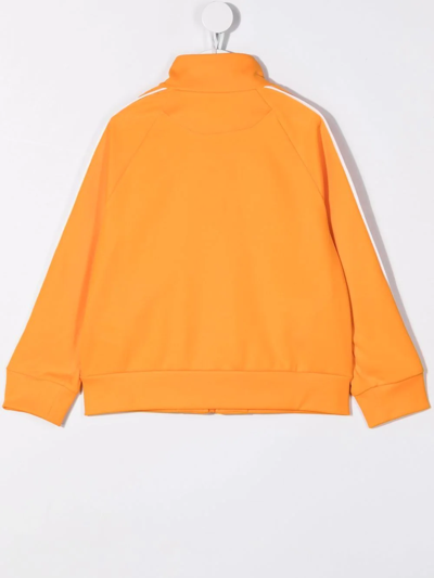 Fendi Ff-embossed Zip-up Top In Orange