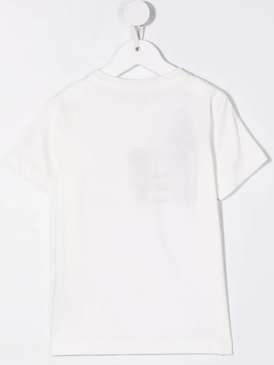 Shop Fendi Ff Logo Crew-neck T-shirt In White
