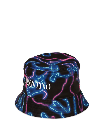 Shop Valentino Neon Lights Bucket Hat Black