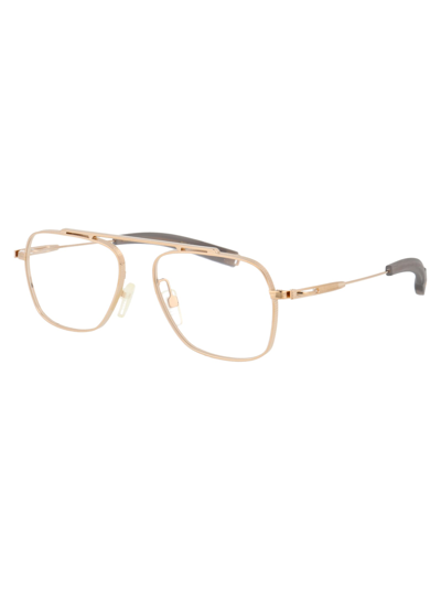 Shop Dita Lsa-105 Glasses In 002 White Gold / Clear