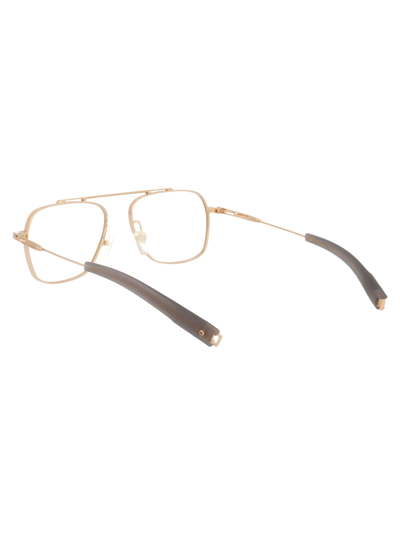 Shop Dita Lsa-105 Glasses In 002 White Gold / Clear