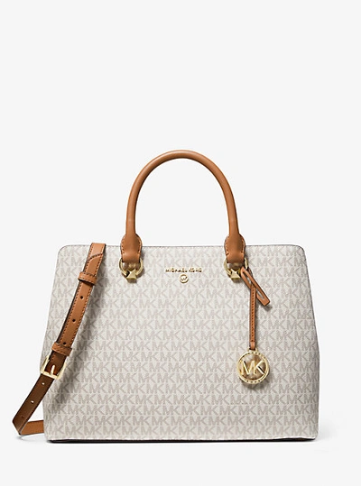 michael kors edith large logo satchel