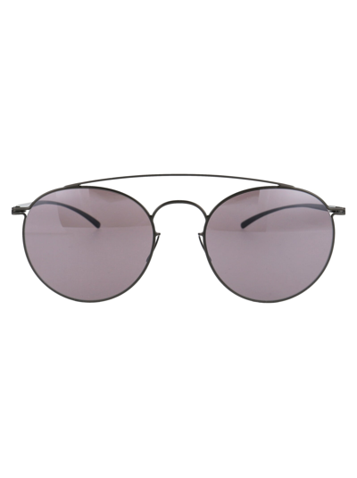 Shop Mykita Mmesse006 Sunglasses In E6 Darkgrey Darkpurple Flash