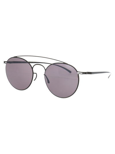 Shop Mykita Mmesse006 Sunglasses In E6 Darkgrey Darkpurple Flash