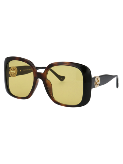 Shop Gucci Gg1029sa Sunglasses In 004 Havana Black Yellow