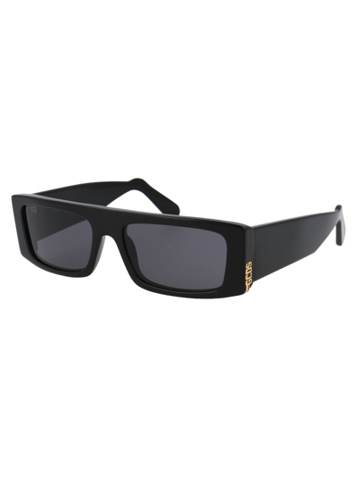 Shop Gcds Gd0009 Sunglasses In 01a Black