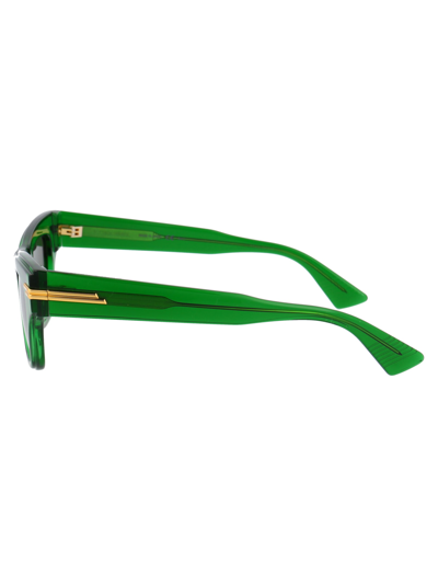 Shop Bottega Veneta Bv1122s Sunglasses In 004 Green Green Green