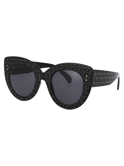 Shop Alaïa Aa0042s Sunglasses In 001 Black Black Grey