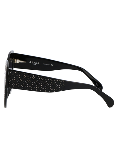 Shop Alaïa Aa0042s Sunglasses In 001 Black Black Grey