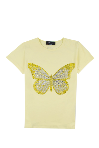 Shop Blumarine Cotton T-shirt In Yellow