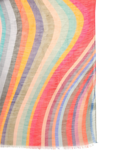 Shop Paul Smith Swirl Print Scarf In Multicolor
