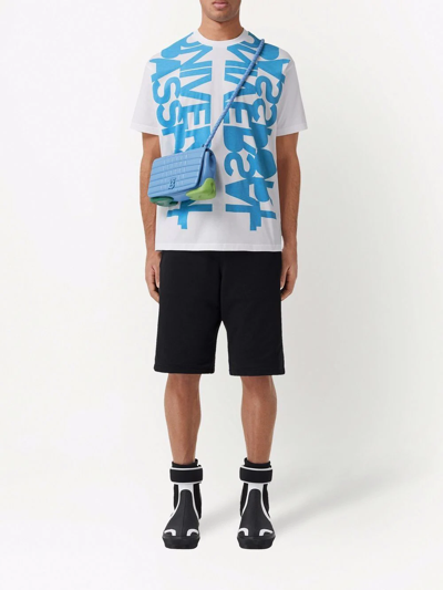 Burberry Cotton Universal Passport Oversized T-shirt In Weiss