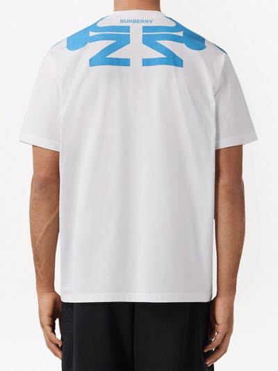 Burberry Cotton Universal Passport Oversized T-shirt In Weiss